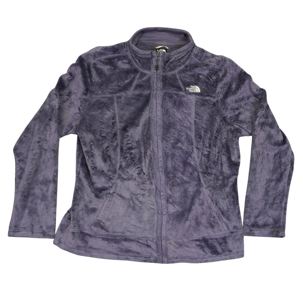The North Face Osito Fleece Jacket Womens Large Purple Full Zip Soft Outdoor